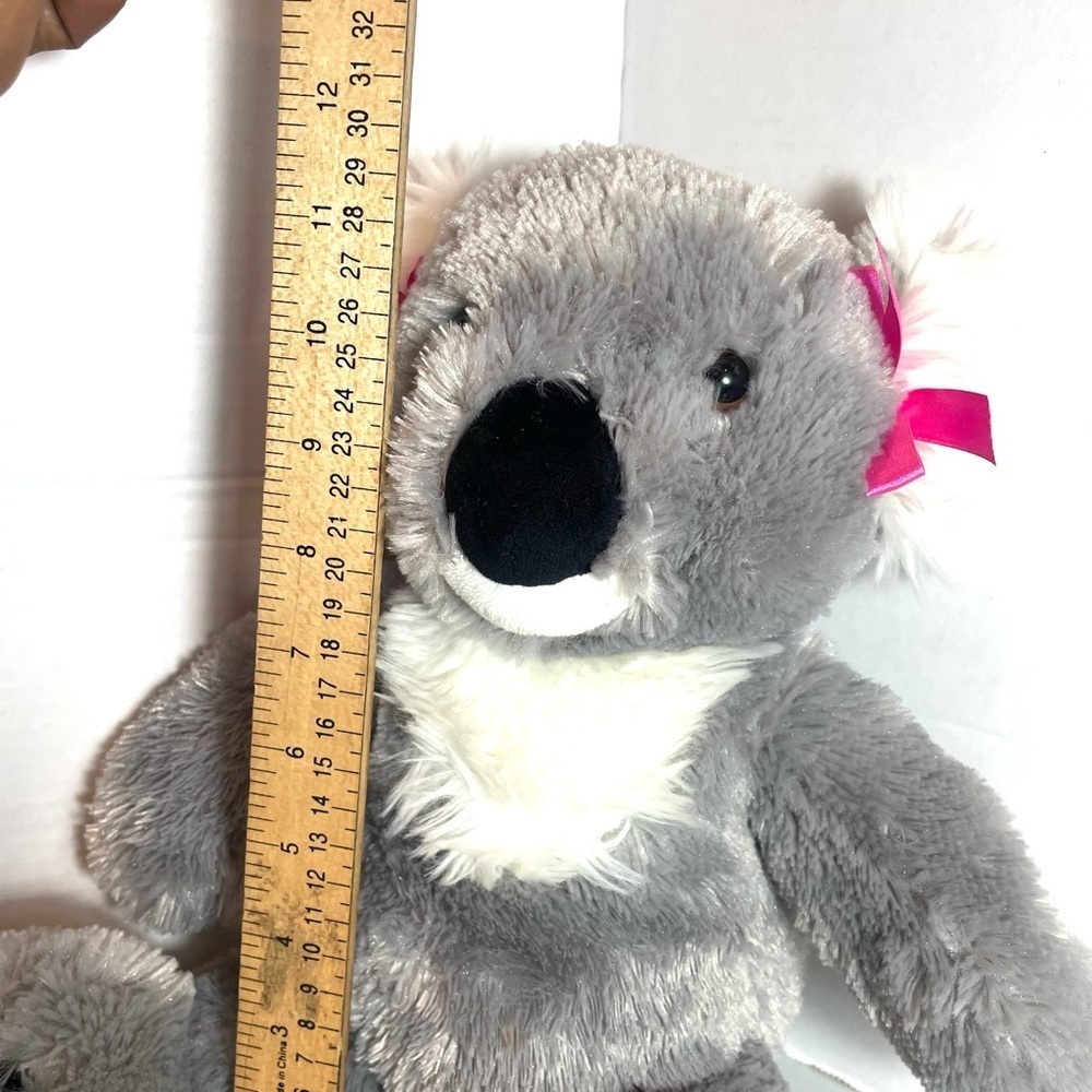 Build-A-Bear Gray and White Koala with Pink Bows Soft Plush Cuddly Stuff Animal - Picture 11 of 11